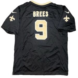 Drew Brees New Orleans Saints On Field Jersey Boys XL Nike Black #9  NFL
